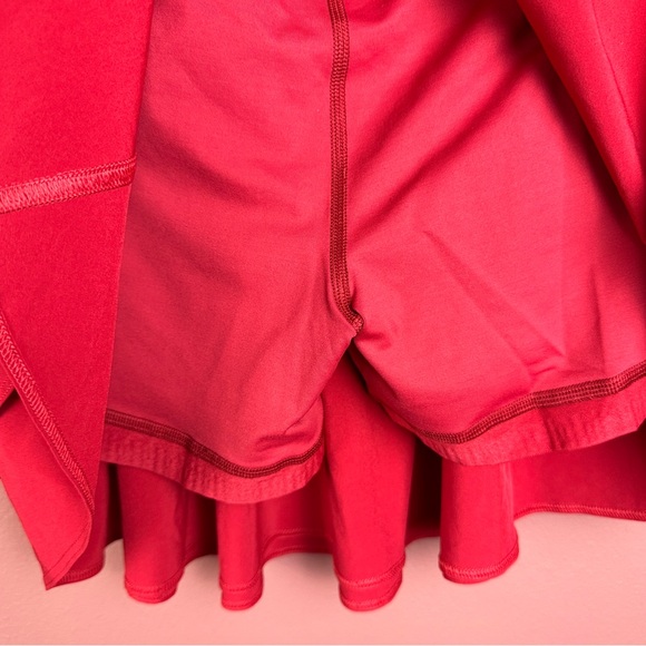 Lululemon Court Rival High Rise Skirt Dark Red Size 4 Running Skort Swift Fabric - Picture 8 of 9
